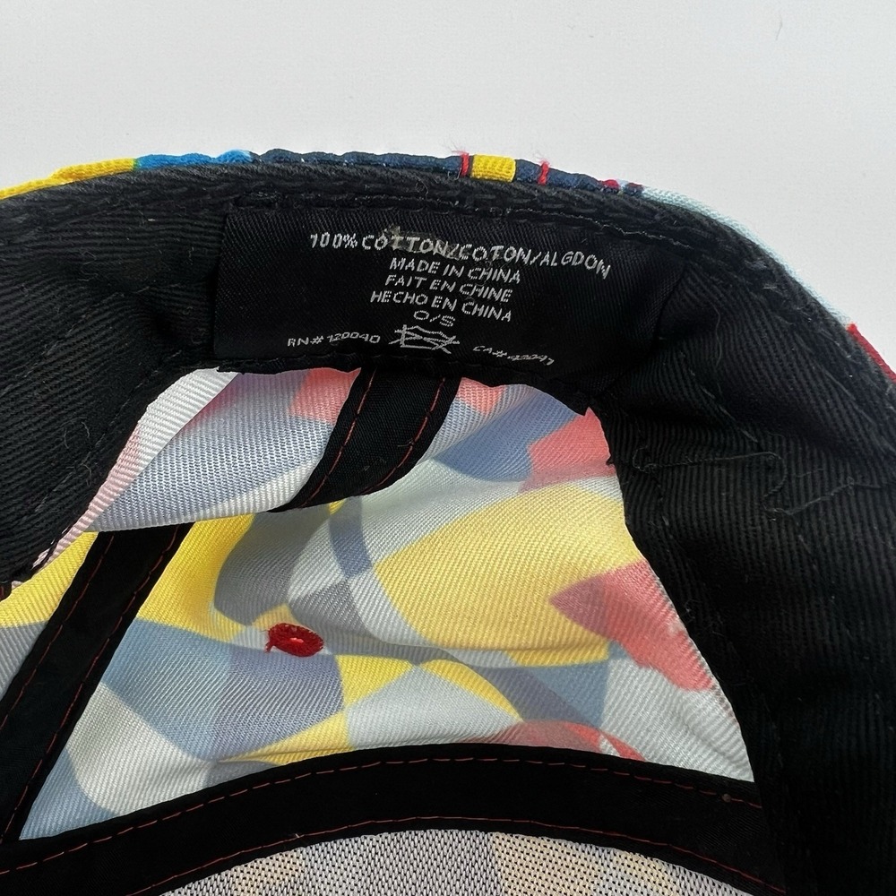 Crooks & Castles Colorful Geometric Snapback Hat All Over Print Adjustable Cap - Picture 9 of 11